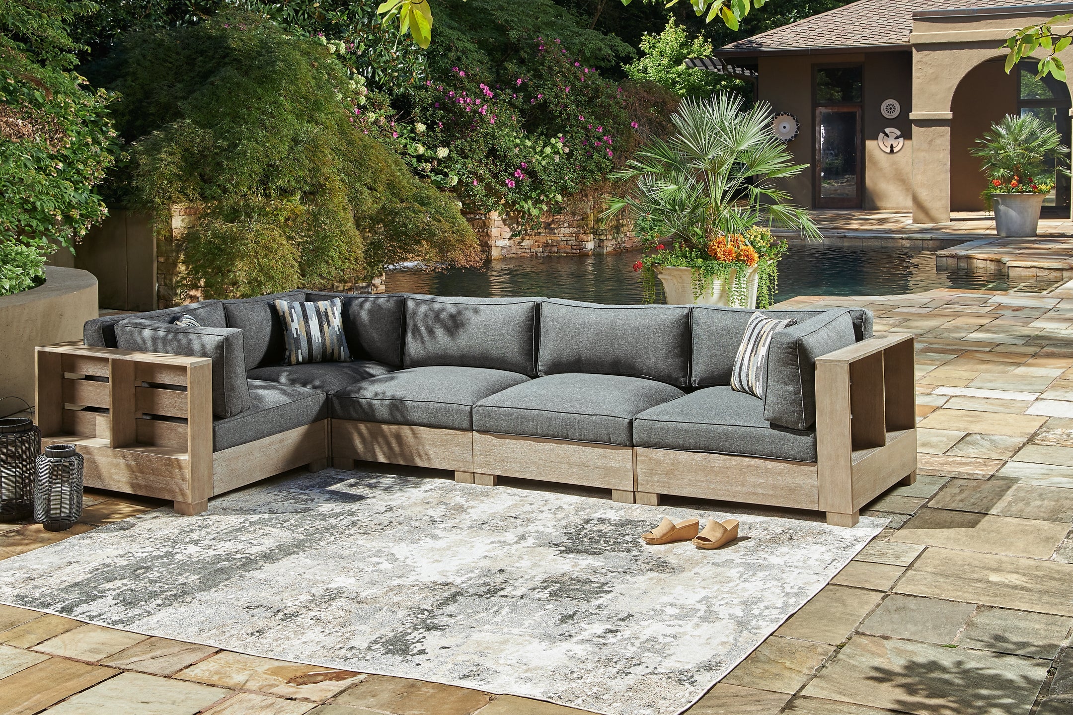 Citrine Park 5 Piece Outdoor Sectional Taylor s Furniture