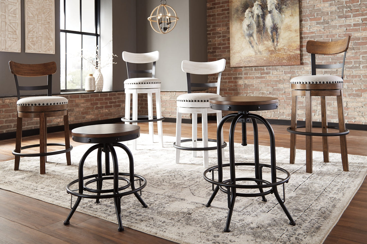 Valebeck Tall UPH Swivel Barstool(1/CN)