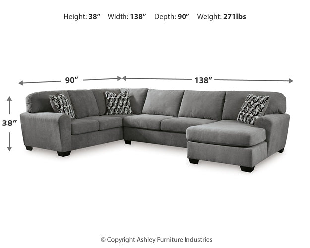 Birkdale Court 3-Piece Sectional with Chaise